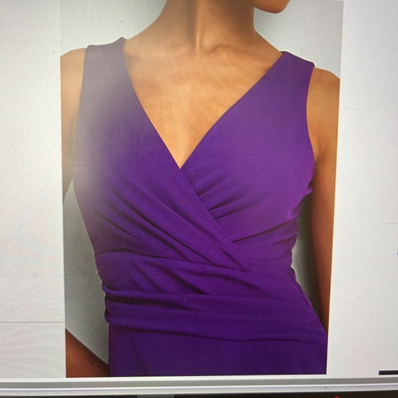 Ralph Lauren Surplice Jersey Sleeveless Dress 2XL Orange - Picture 3 of 6